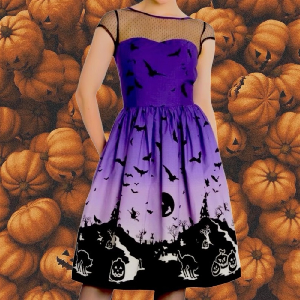 Hell Bunny Halloween PinUp Dress